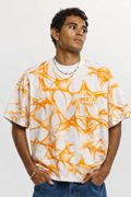 Web Signal Oversized Tee - Amber