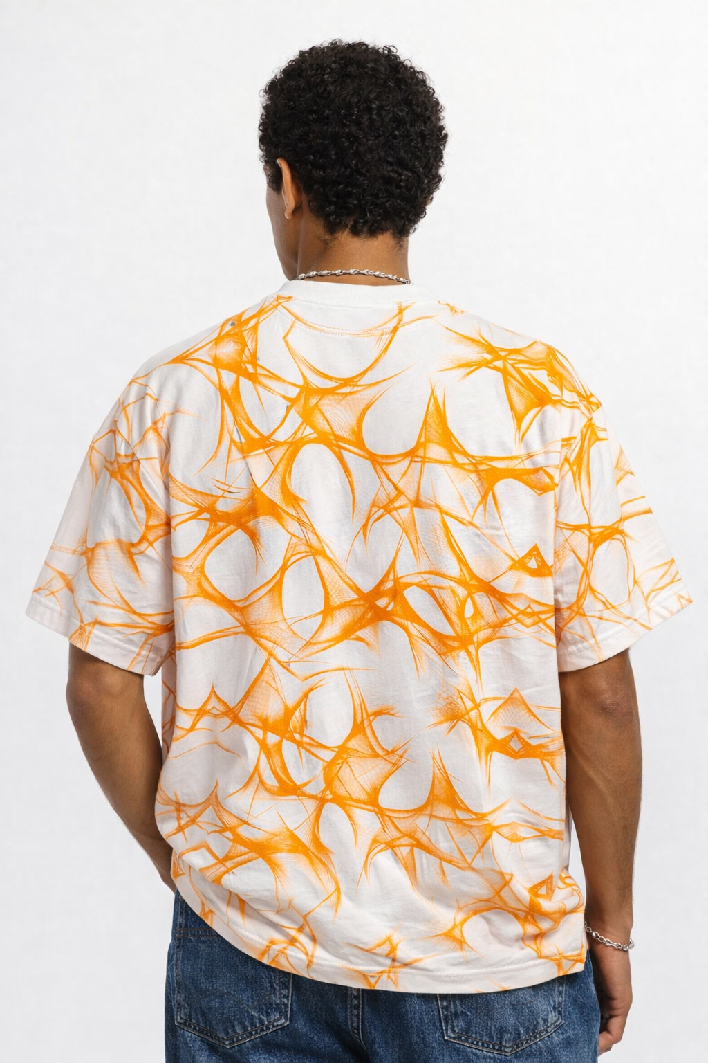 Web Signal Oversized Tee - Amber